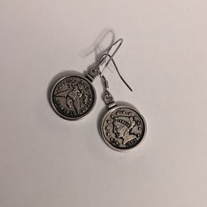 Silver Coin Earrings